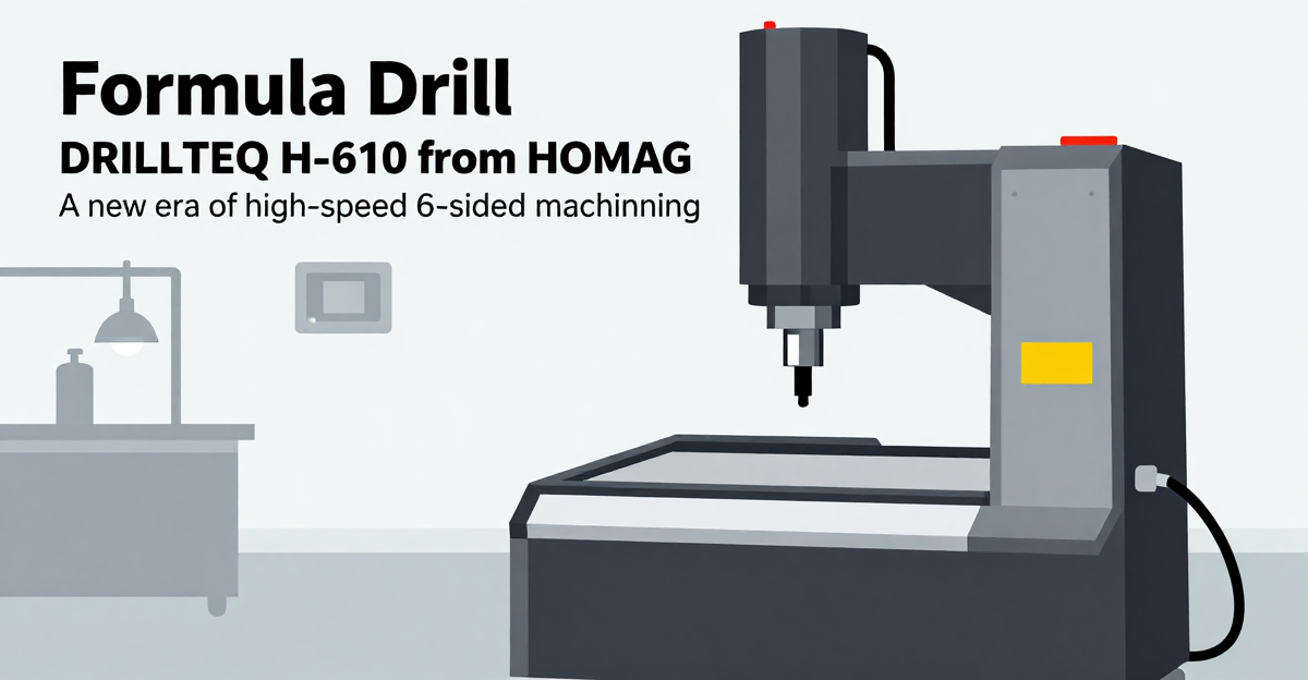 Formula Drill introduces the DRILLTEQ H-610 from HOMAG: A new era of high-speed 6-sided machining — industry news illustration