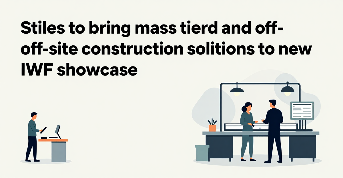 Stiles to bring mass timber and off-site construction solutions to new IWF showcase — industry news illustration
