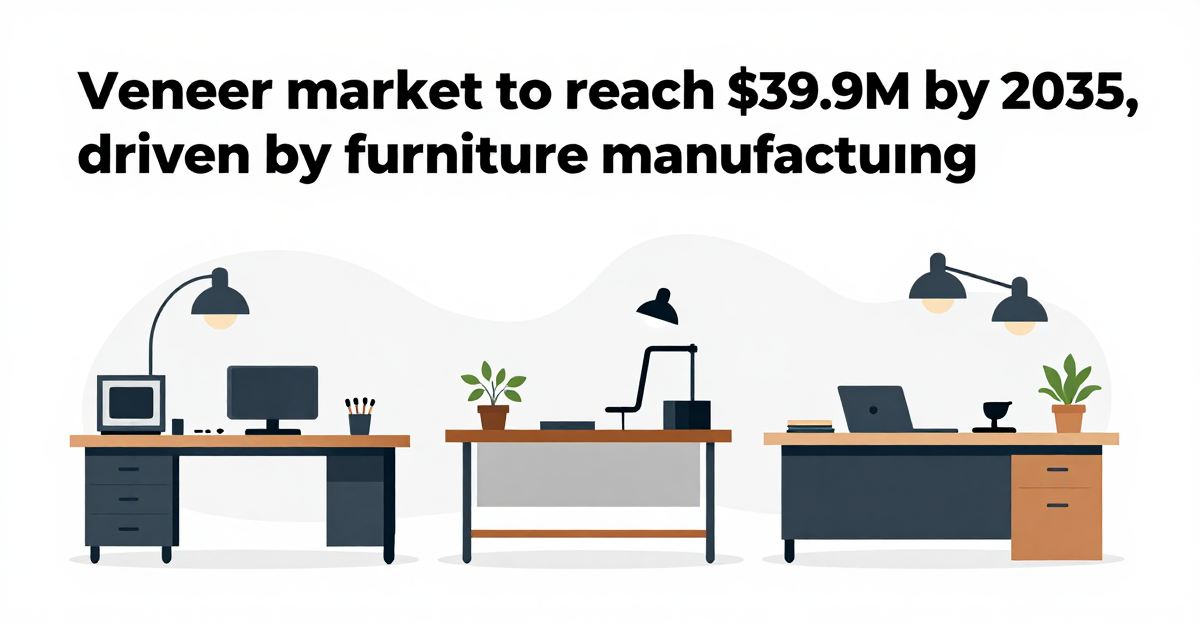 Veneer market to reach $39.9M by 2035, driven by furniture manufacturing - Woodworking Network — industry news illustration