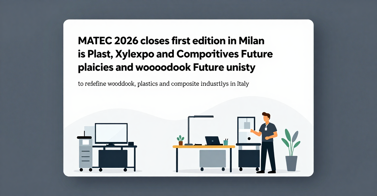 MATEC 2026 closes first edition in Milan as Plast, Xylexpo and Composites Future unite to redefine woodworking, plastics and composite materials industry in Italy — industry news illustration