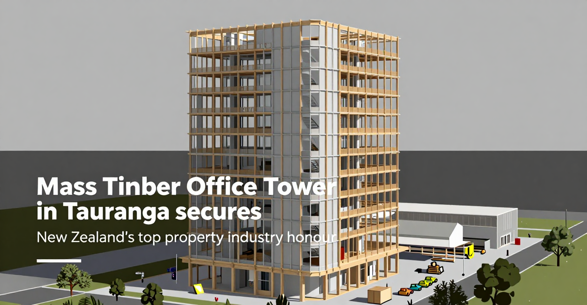 Mass Timber Office Tower in Tauranga secures New Zealand’s top property industry honour — industry news illustration