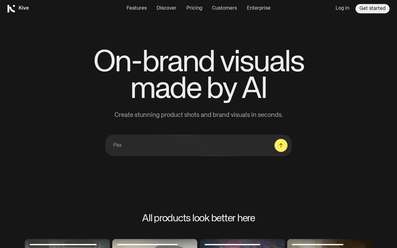 Screenshot of the Kive website
