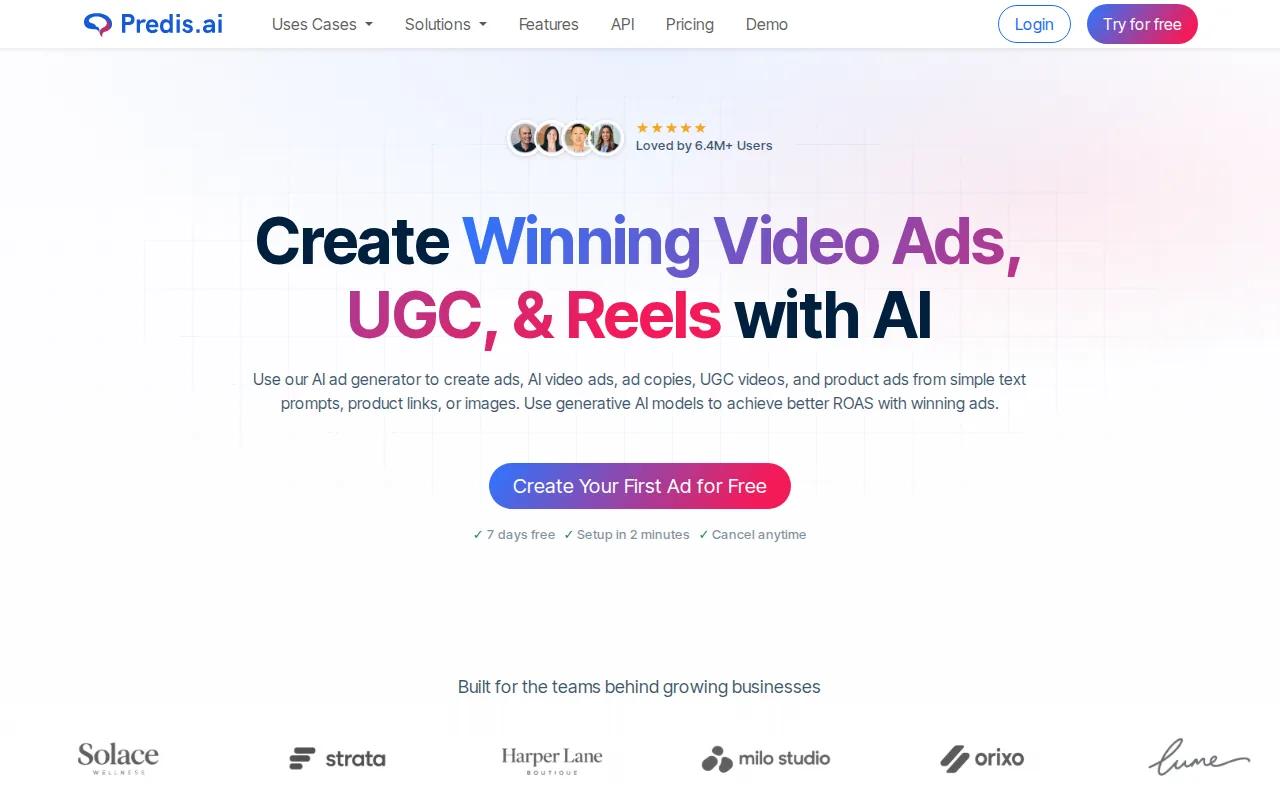 Screenshot of the Predis website