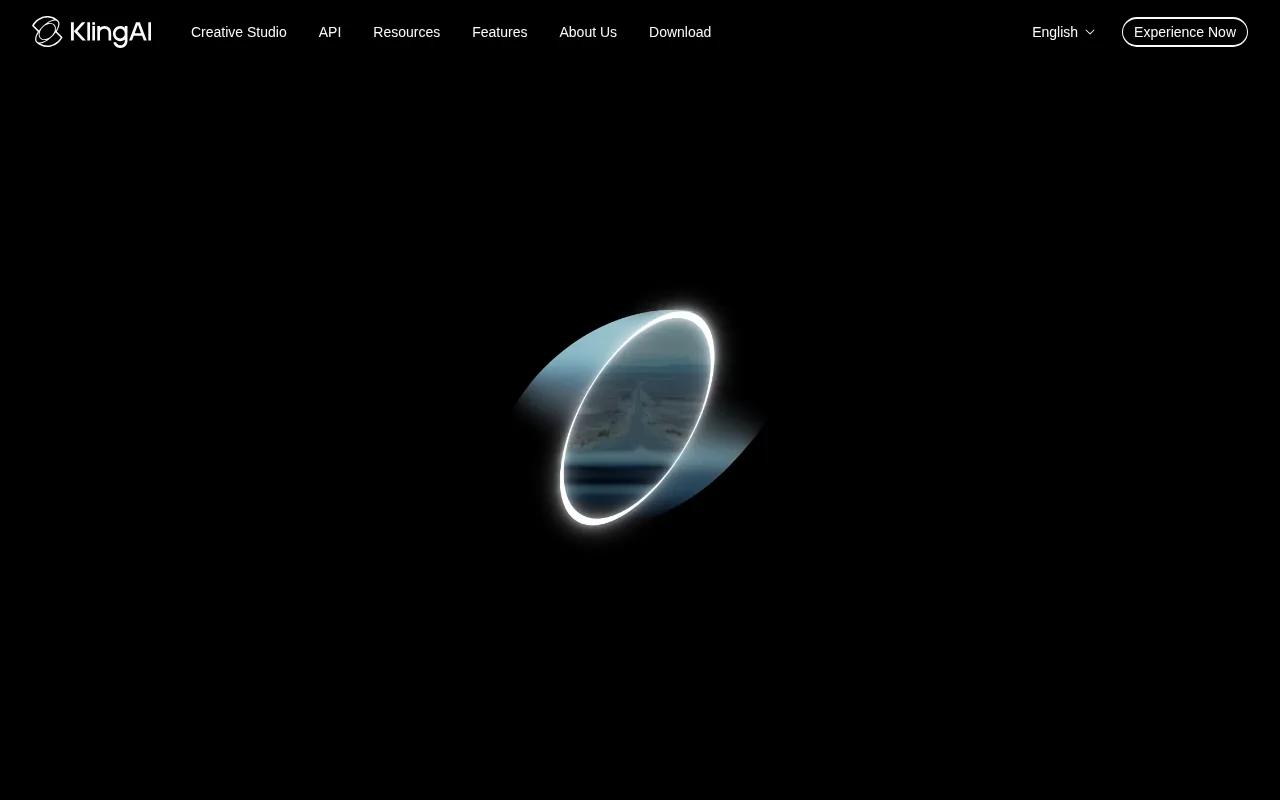 Screenshot of the Kling website