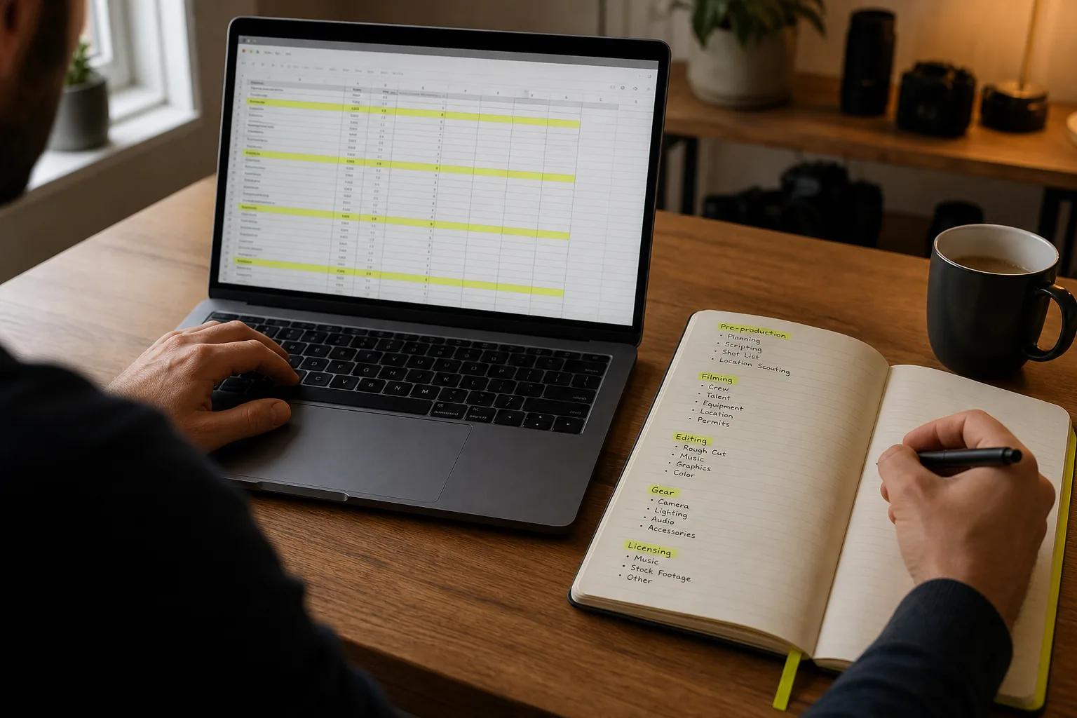 estimating video production cost with a detailed production budget worksheet.