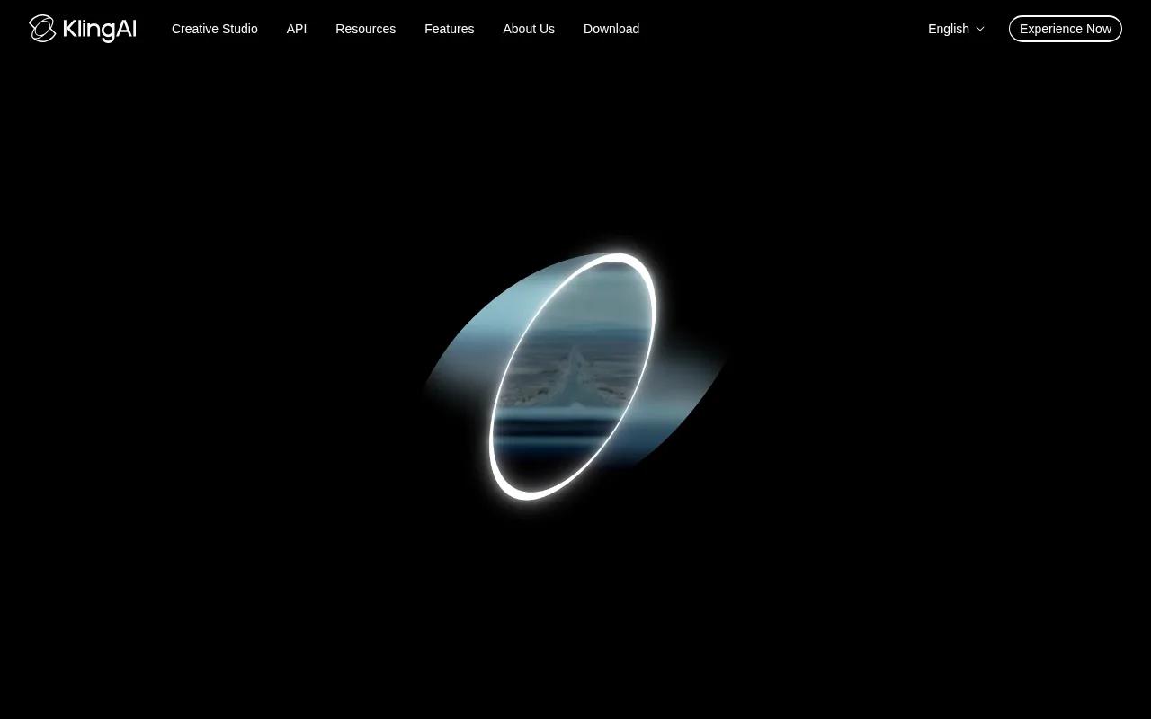 Screenshot of the Kling website