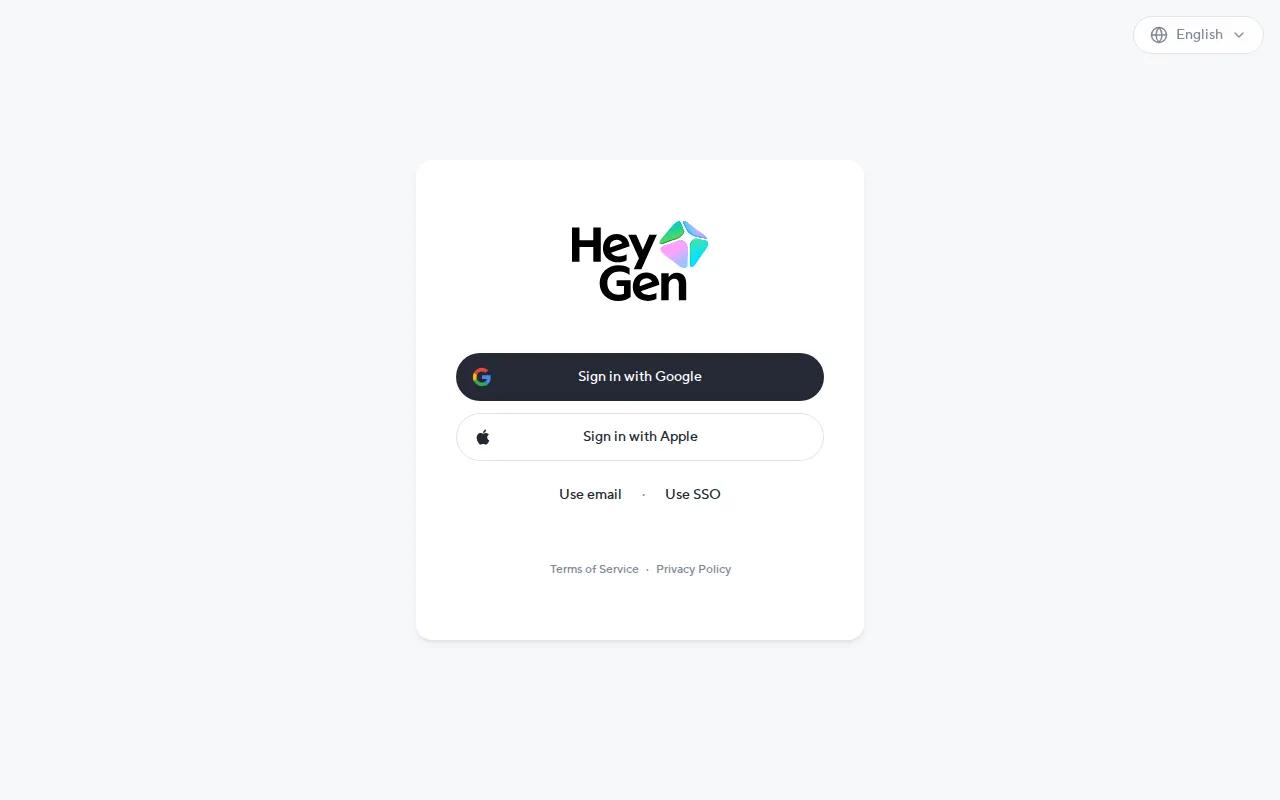 Screenshot of the HeyGen website