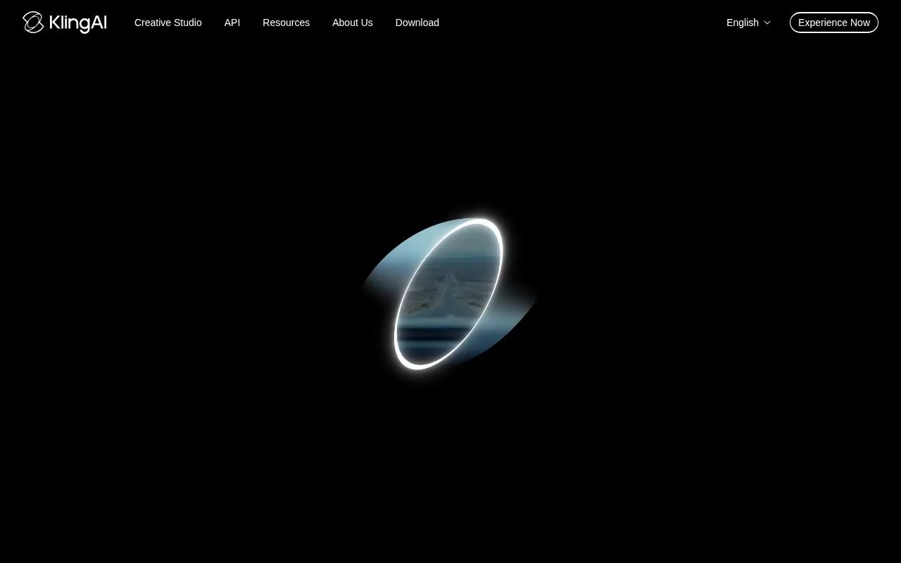 Screenshot of the Kling AI website