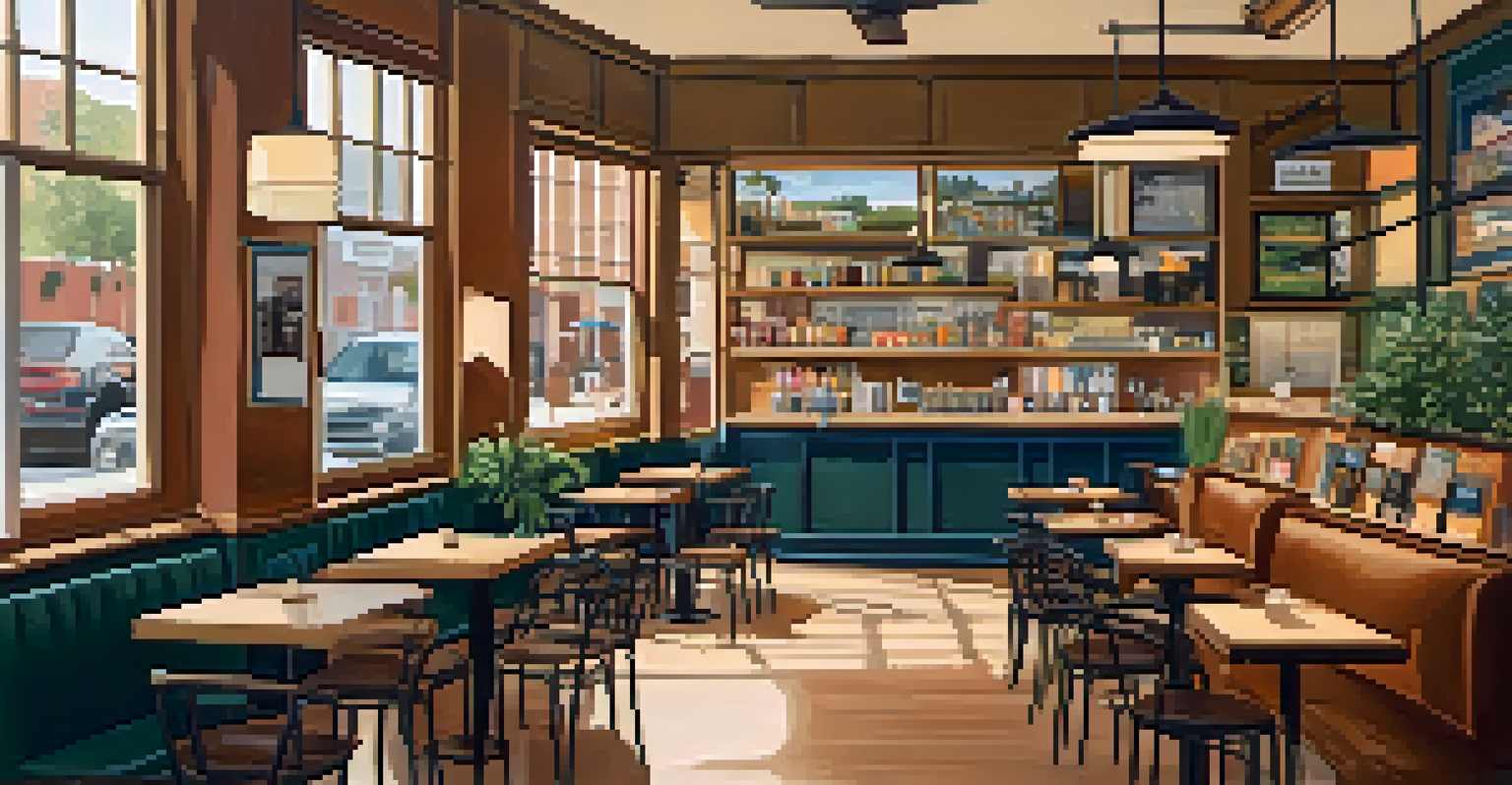 Inside a Pasadena coffee shop, two podcasters are discussing their episode, surrounded by a cozy ambiance.