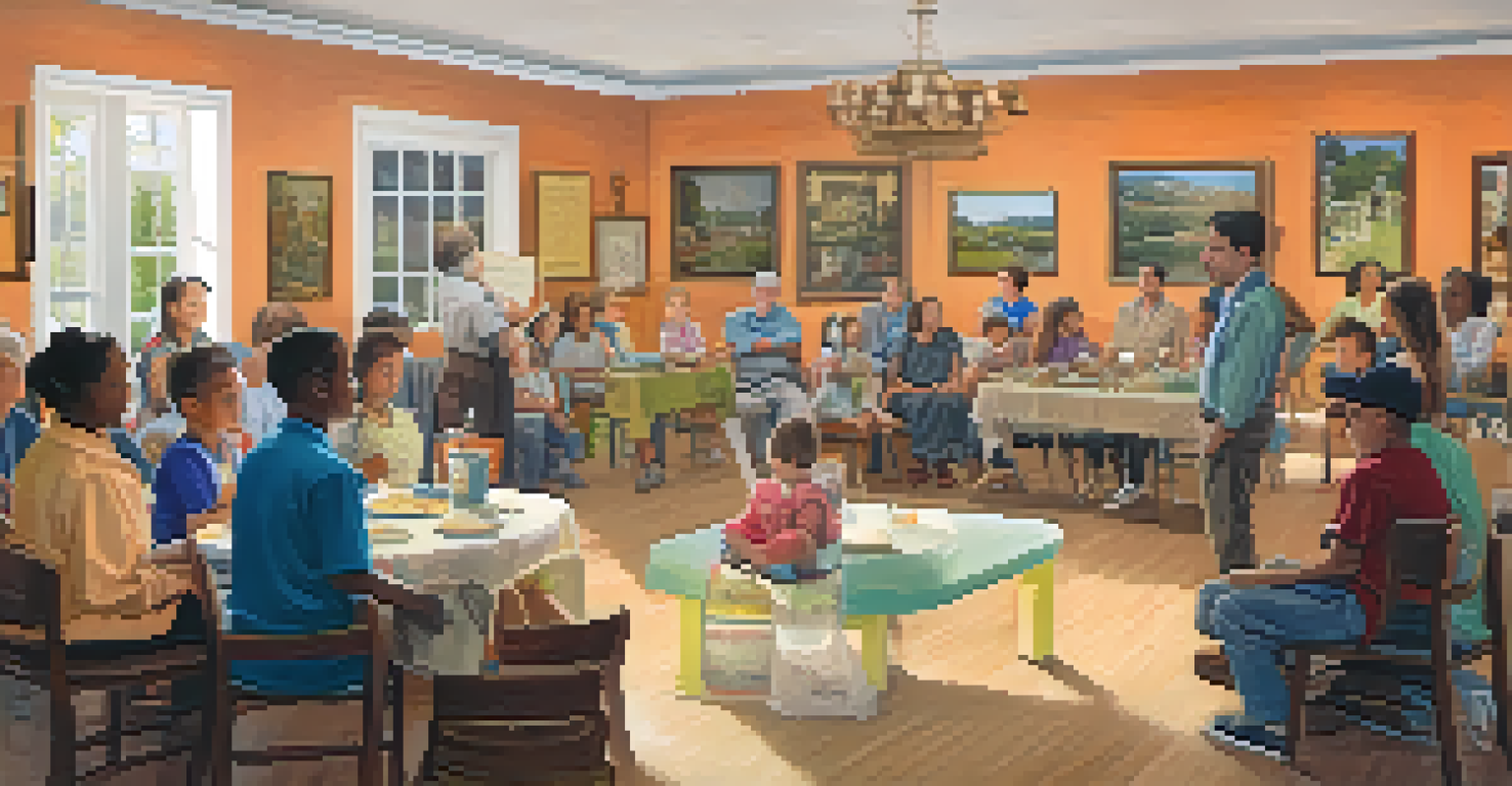 A community storytelling event with families and a historian sharing Pasadena's history.
