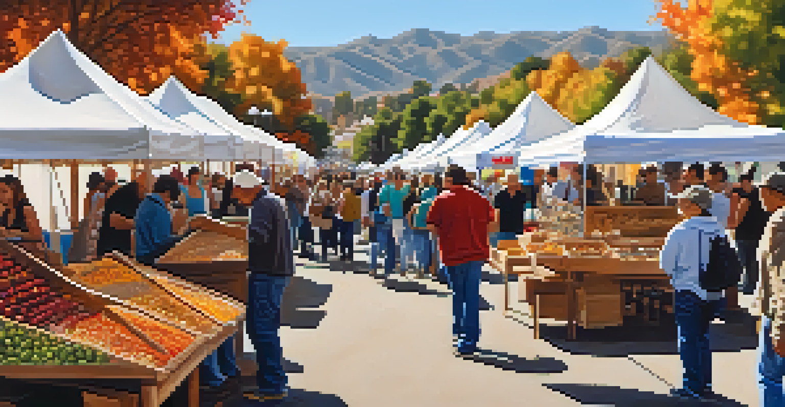 Artisans displaying handmade crafts at a vibrant fall festival, illustrating the creativity and community spirit.