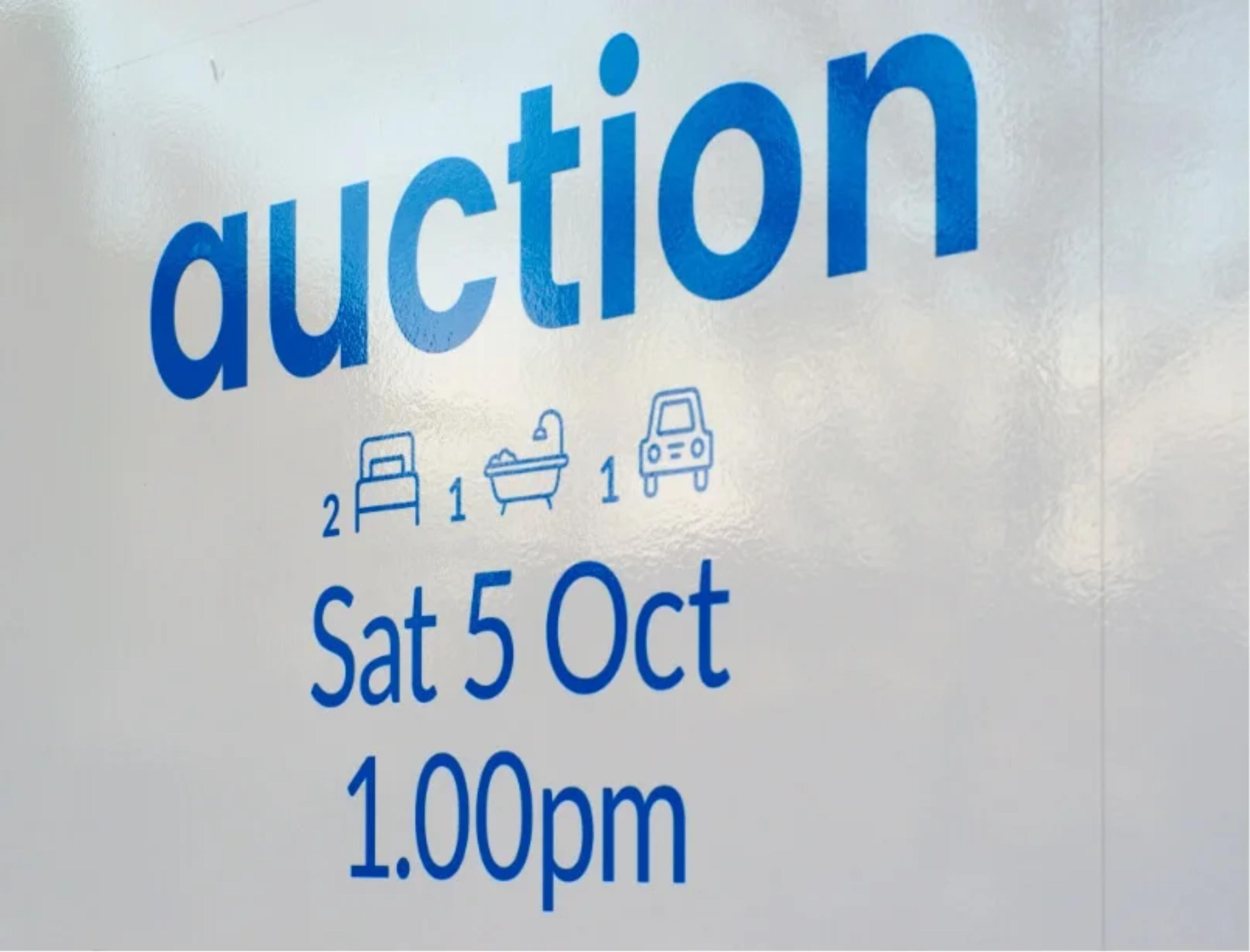 Auction sign