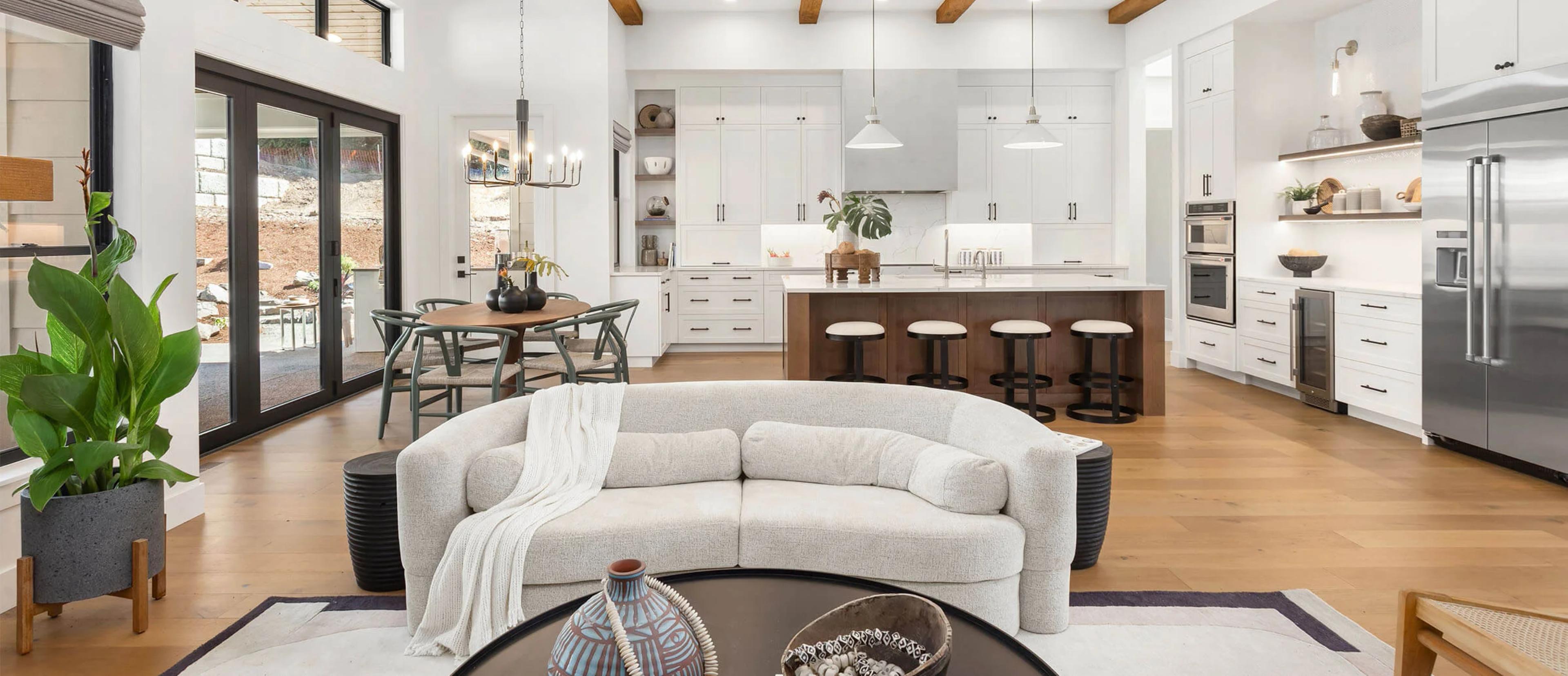 Open plan living area