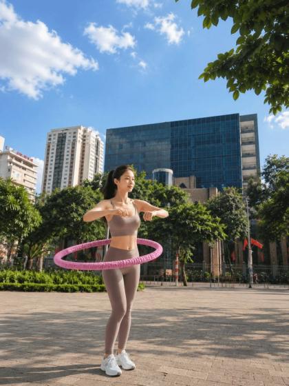 Vòng Lắc Eo Massage Bọc Nhung Cao Cấp