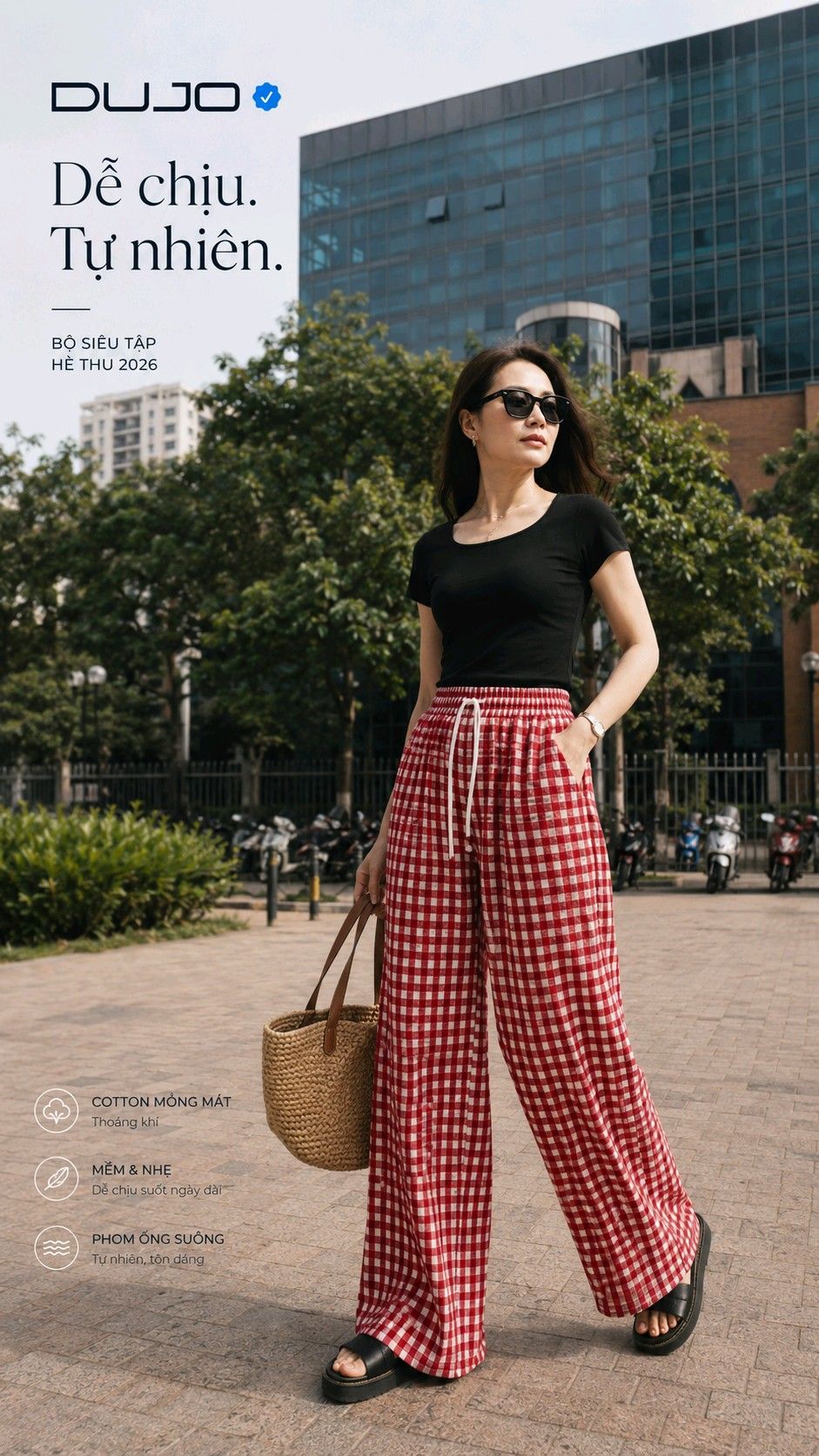 Quần Caro Hàn Xẻng Nữ - Dễ chịu. Tự nhiên