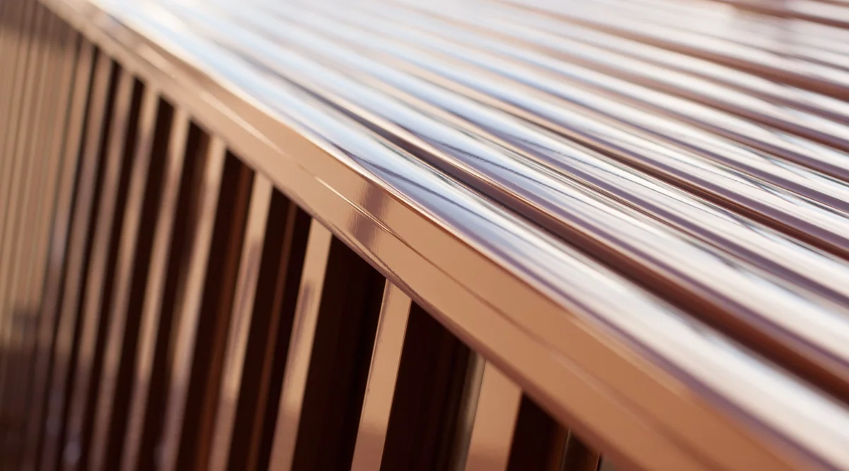 Close-up of AAMA 2604 powder coated aluminum railing showing smooth durable finish on top rail and pickets