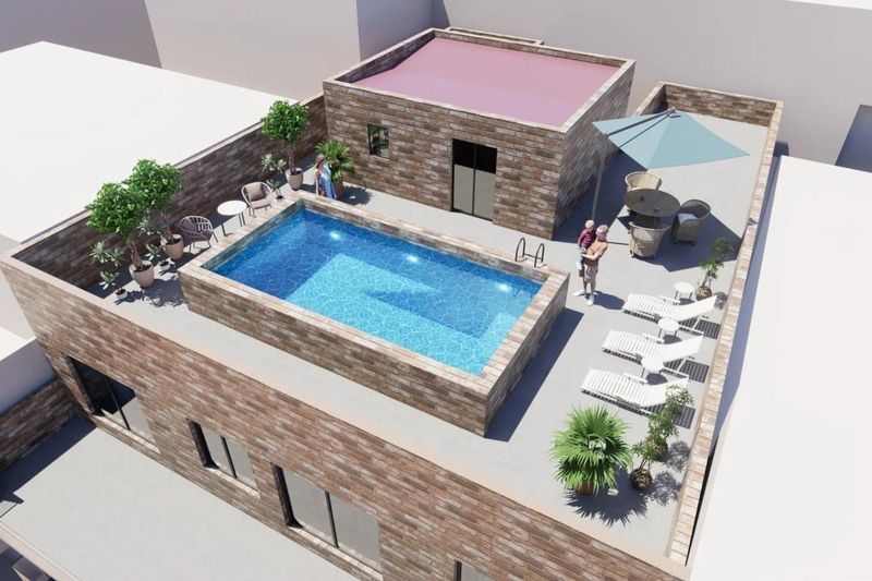 Moderne appartementen met zwembad op het dak, op slechts 250 meter van het strand van Acequion