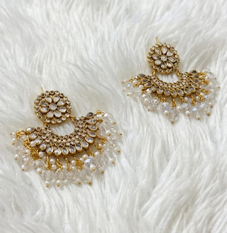 Artistic Kundan Lattice Drop