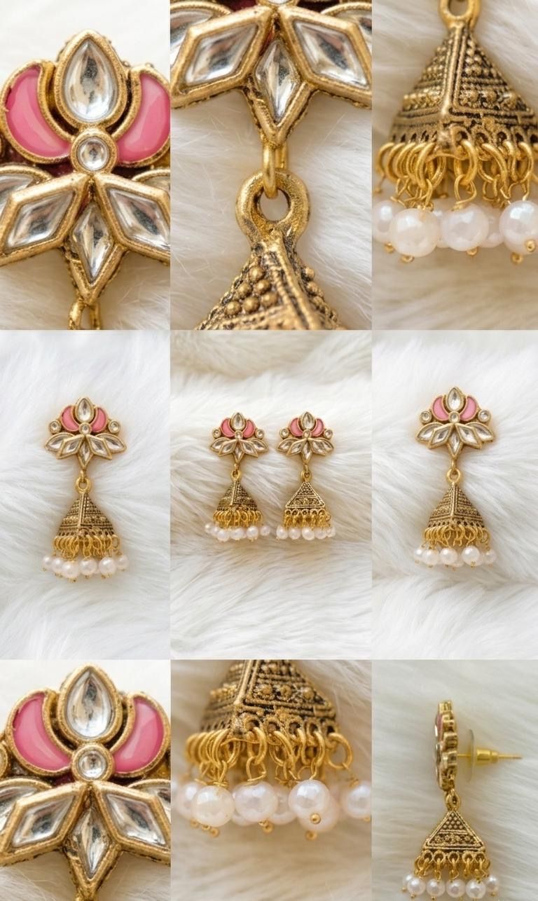 Lotus Bloom Jhumkas