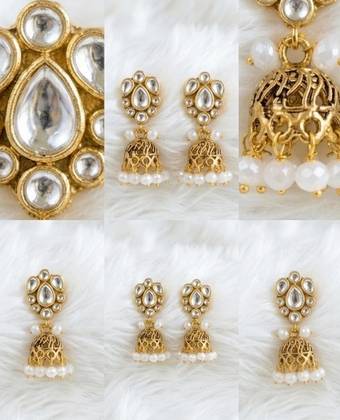 Ivory Drop Jhumki