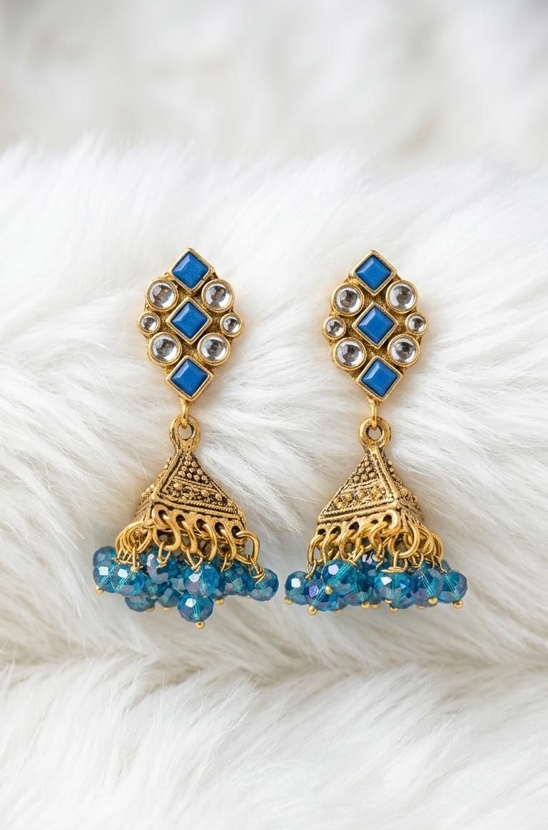 Sapphire Fringe Jhumki