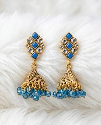 Sapphire Fringe Jhumki