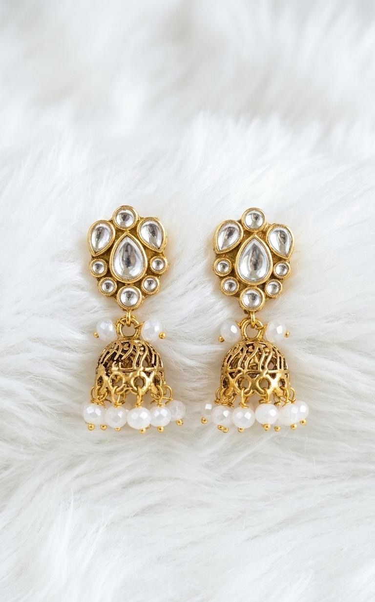 Ivory Drop Jhumki