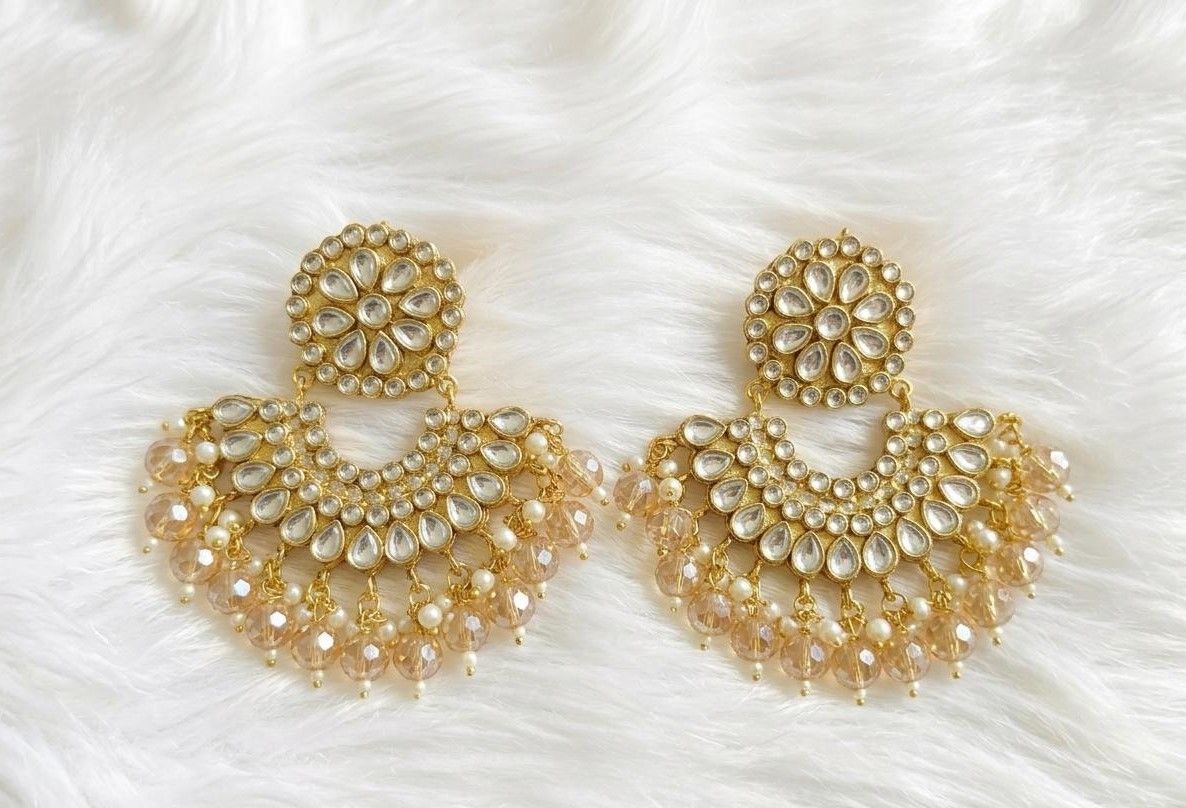Artistic Kundan Lattice Drop