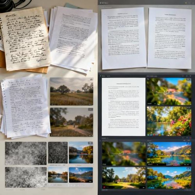 Split screen showing before and after AI tool usage results