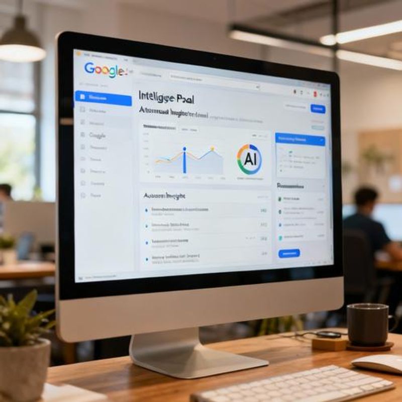 Google AI tools interface showing analytics dashboard with automated insights