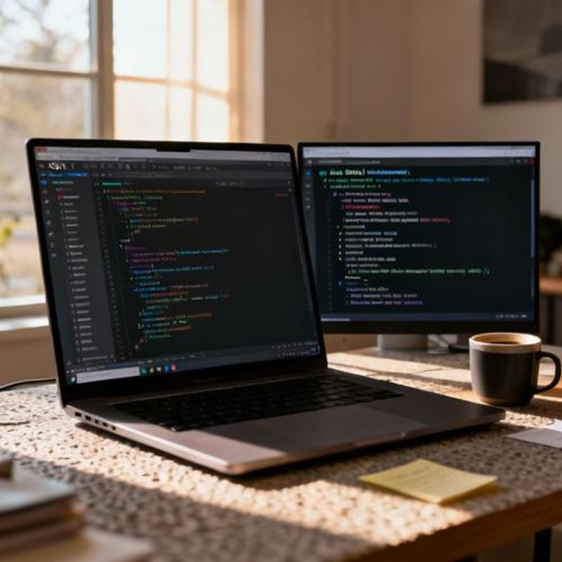 Split screen showing code implementation and AI response output