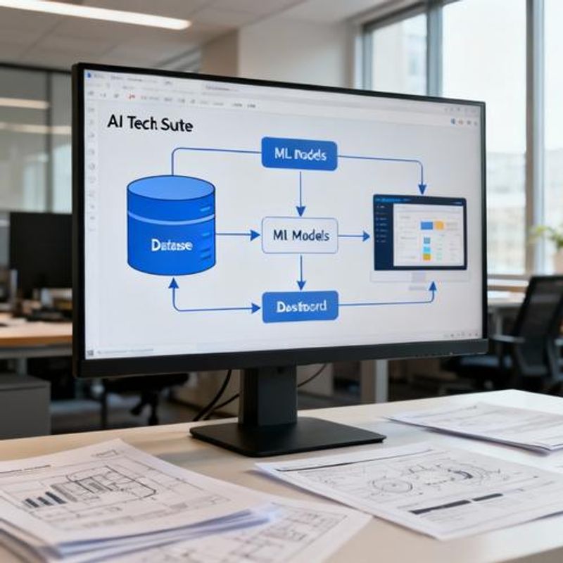 AI tech suite architecture diagram showing data flow and integration points