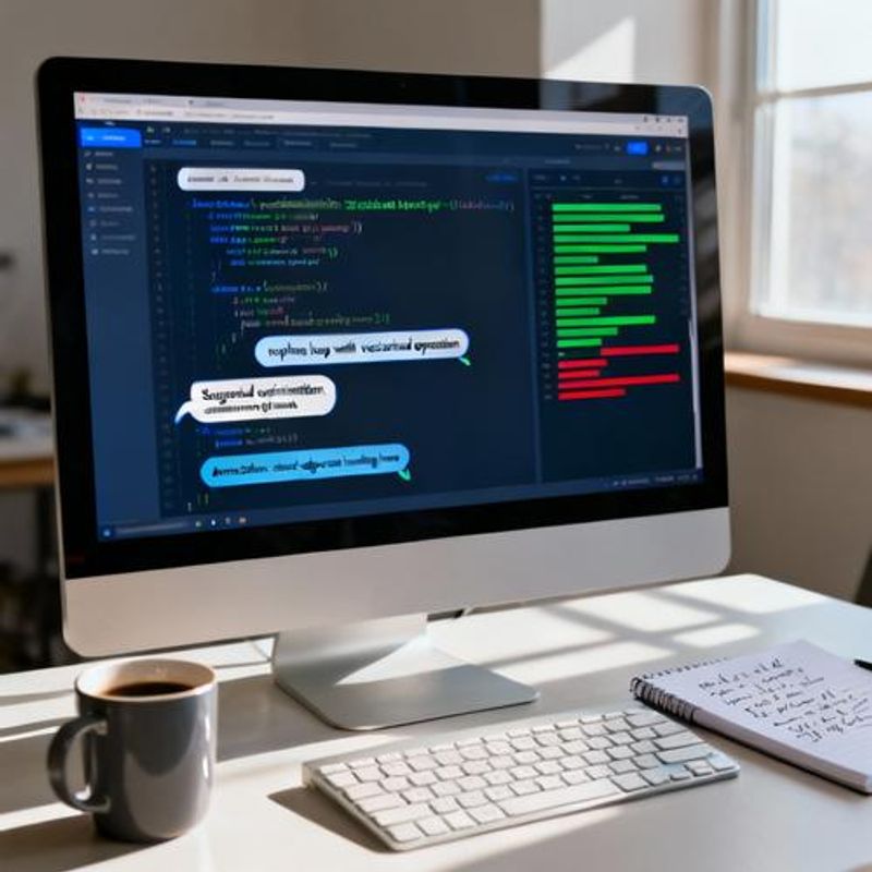 Code review interface showing AI-generated suggestions