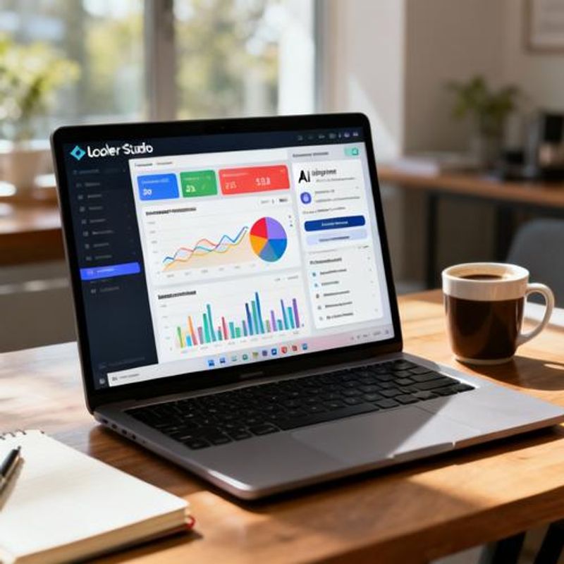 Looker Studio dashboard with AI-generated insights and visualizations