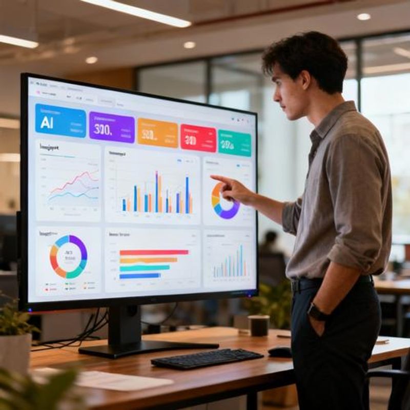 Interactive dashboard displaying AI-generated insights and visualizations