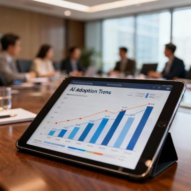 AI technology trends chart showing enterprise adoption rates