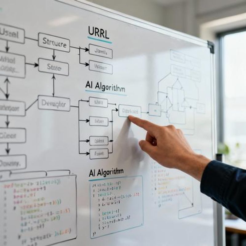 Complex URL structure diagram showing traditional vs AI-generated patterns