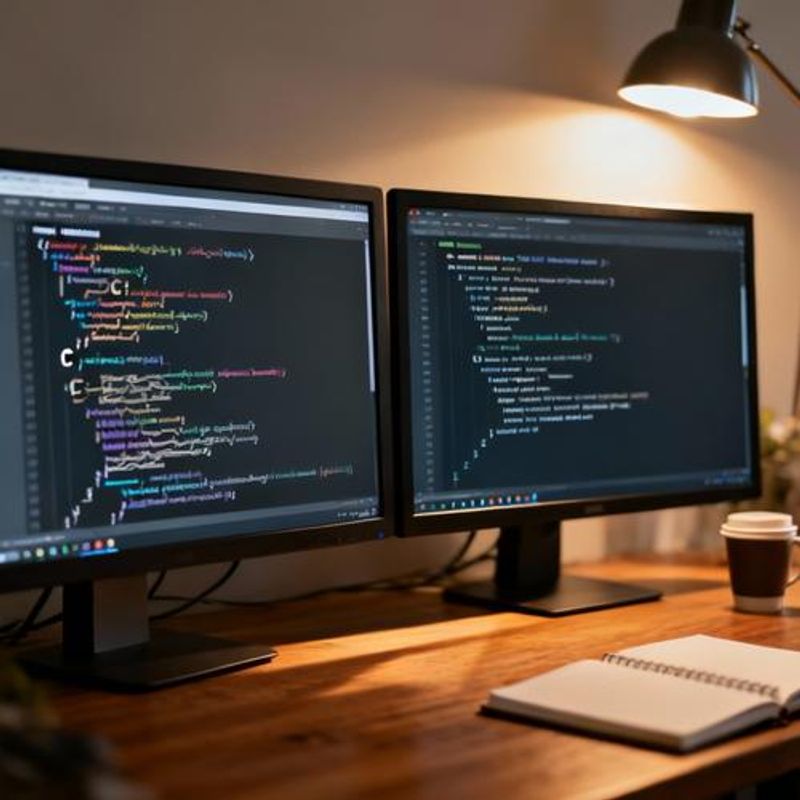 Split screen showing C code before and after AI optimization