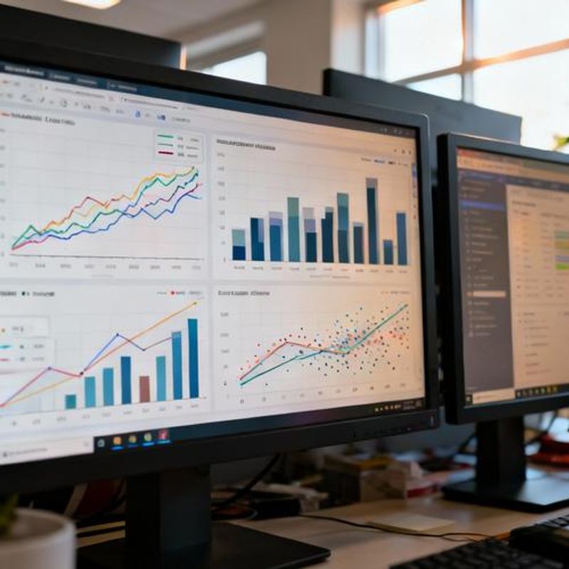 Data visualization charts showing sales performance metrics from AI BDR software