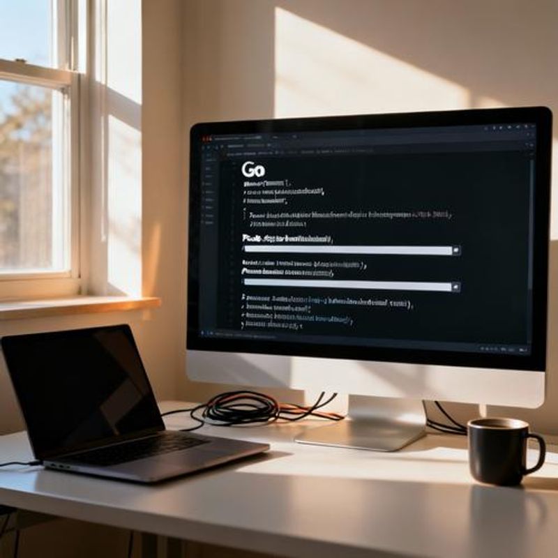 Terminal window showing Go modules and AI library installation commands
