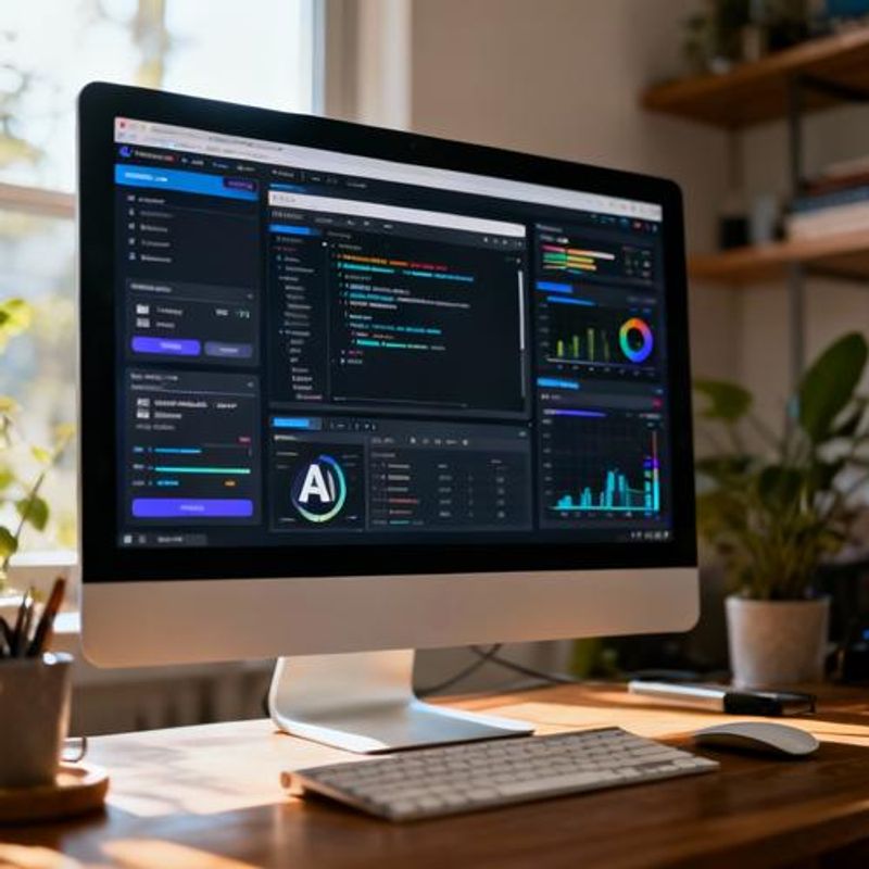 Developer dashboard showing multiple AI tools integrated in development workflow