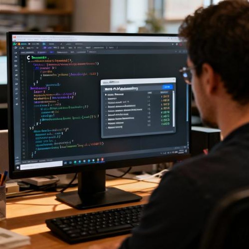 Debugging session showing memory allocation and API response handling in C debugger
