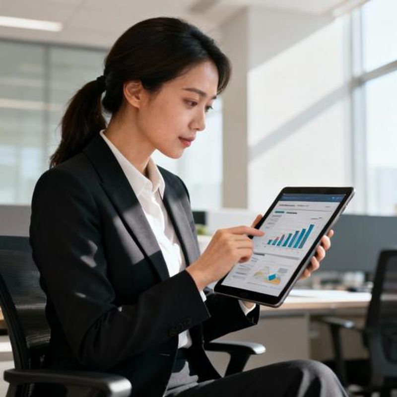 Operations manager reviewing AI tool integration workflow on tablet