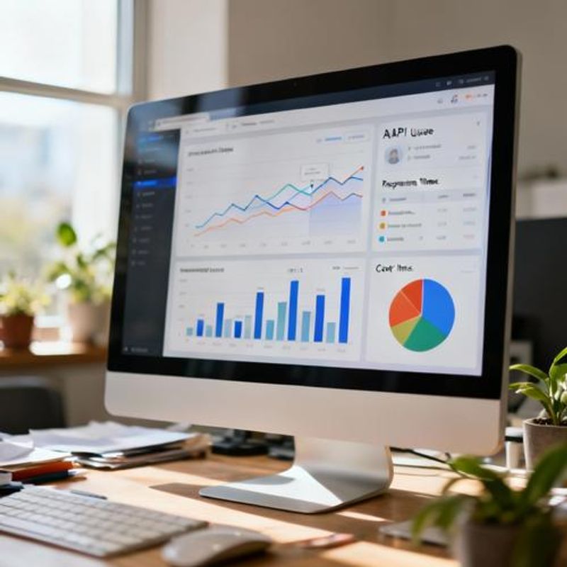 Dashboard showing AI model performance metrics and usage analytics