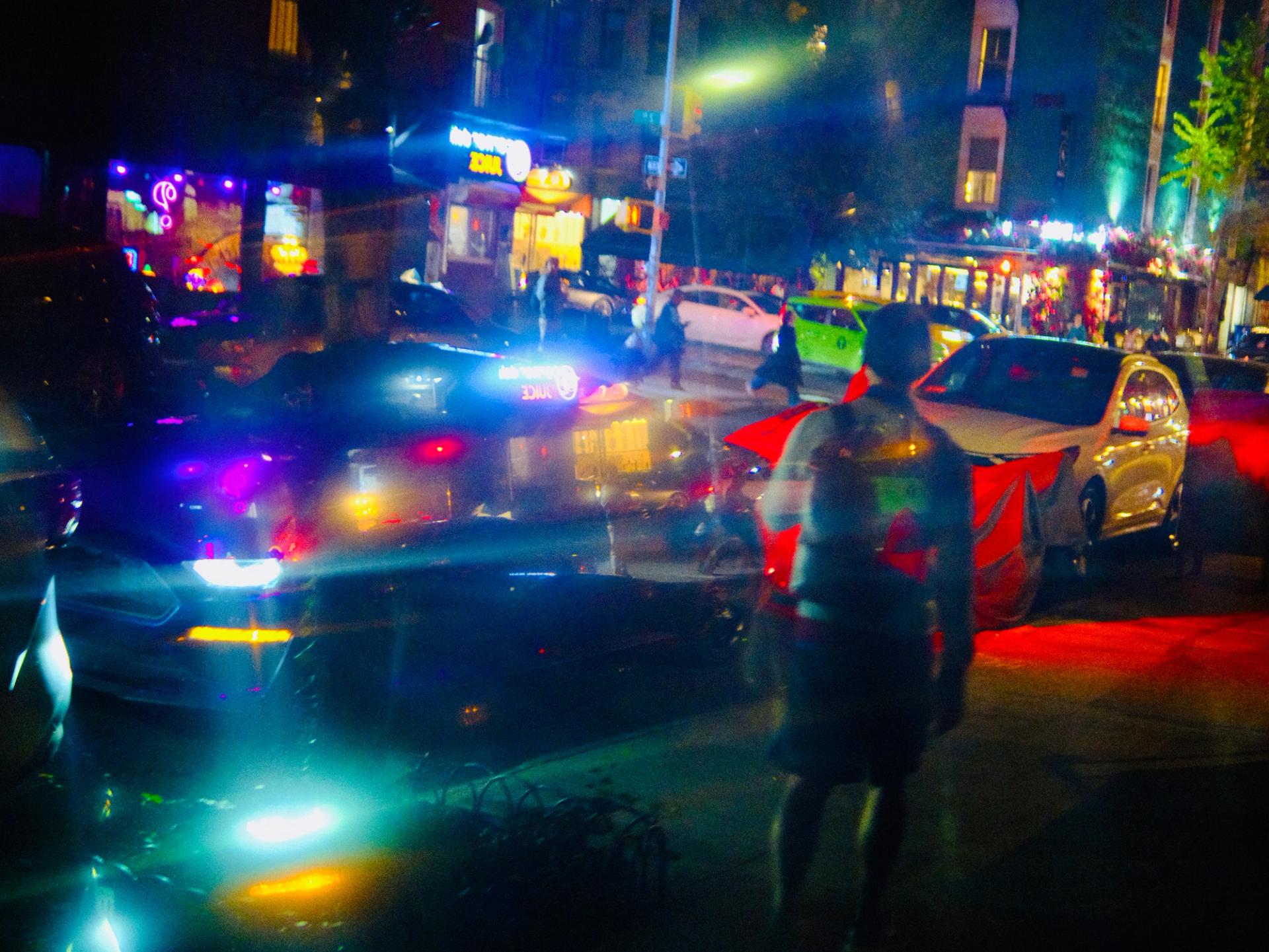 Space Invader, a night street photograph by Erik Hadife.