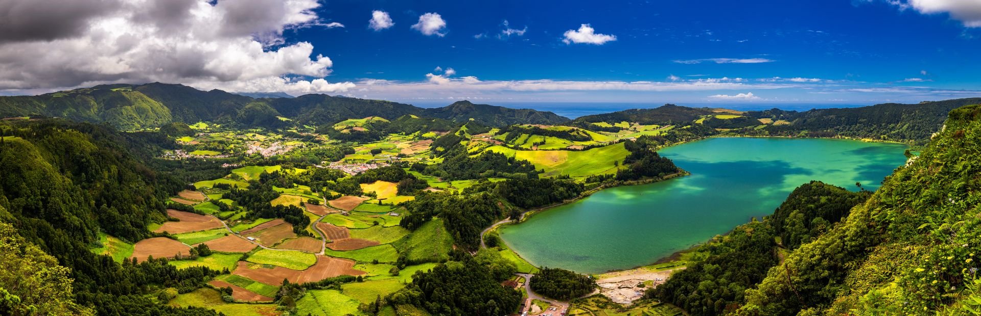 Azoren Furnas Sao Miguel meer Lagoa das Furnas