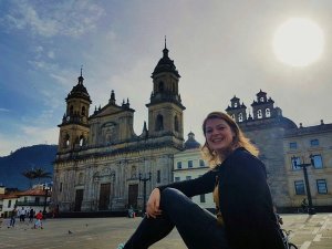 Op het plein in Bogota