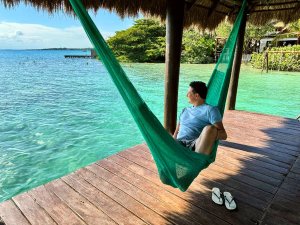 Relaxen bij Bacalar Mexico