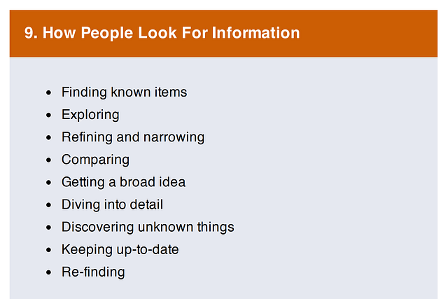 As extracted from A Practical guide to Information Architecture