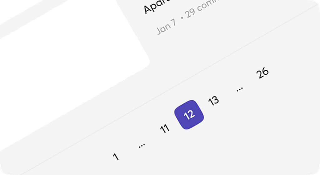 Pagination from the Moon Design system